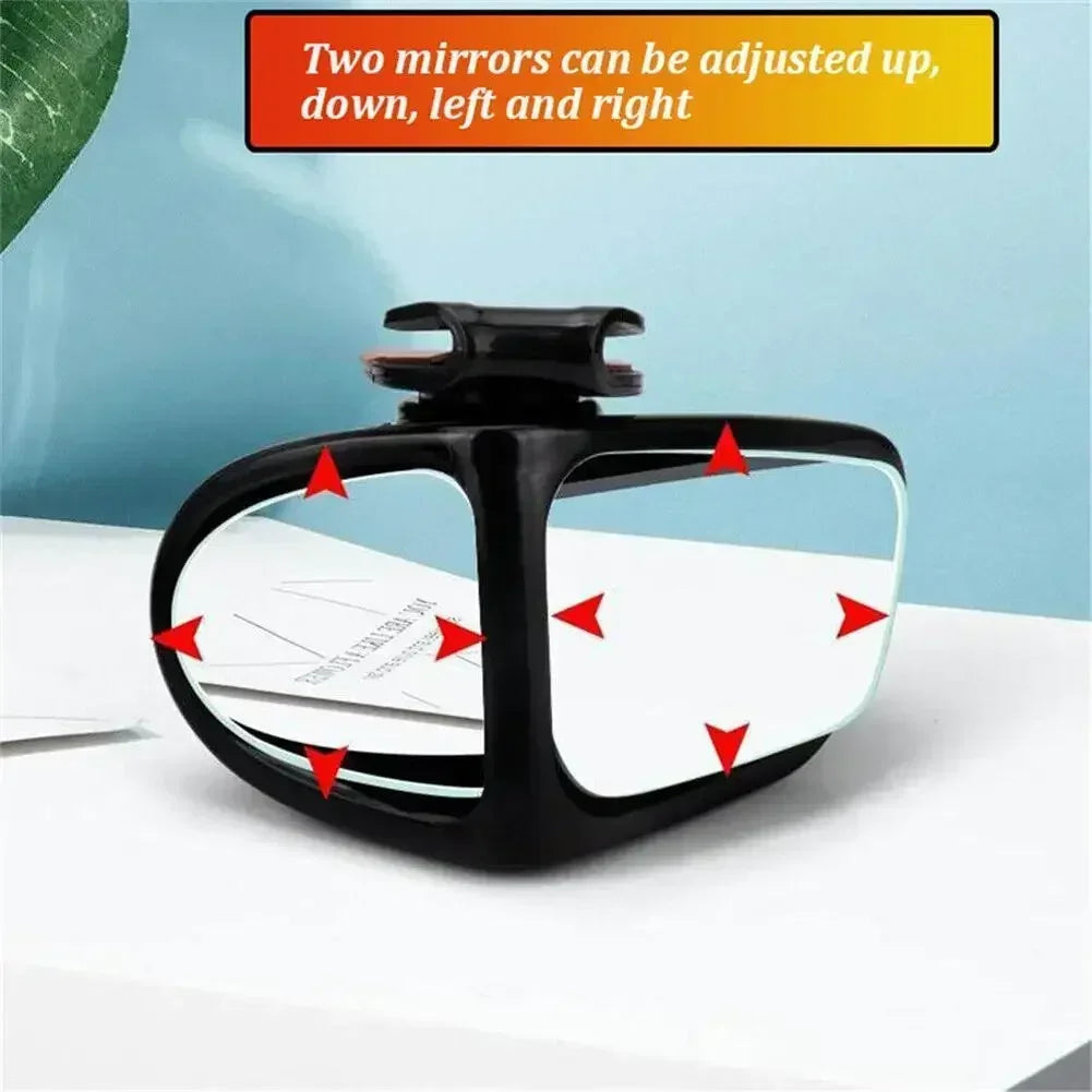 Car Rearview Mirror Blind Spot Mirror Front and Rear Wheels 360&amp;deg; Adjustable Wideangle Blind Spot Reflective Reversing