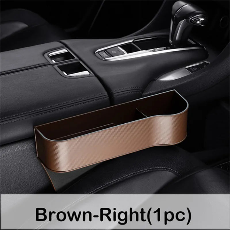 Car Seat Crevice Gaps Storage Box Seat Organizer Gap Slit Filler Holder For Wallet Phone Cigarette Slit Pocket Car Storag Box Passenger Black 1