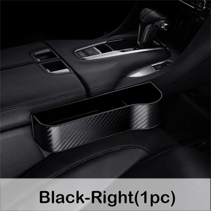 Car Seat Crevice Gaps Storage Box Seat Organizer Gap Slit Filler Holder For Wallet Phone Cigarette Slit Pocket Car Storag Box Passenger Black