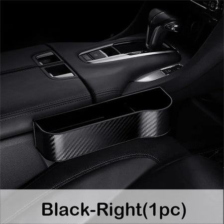 Car Seat Crevice Gaps Storage Box Seat Organizer Gap Slit Filler Holder For Wallet Phone Cigarette Slit Pocket Car Storag Box Passenger Black