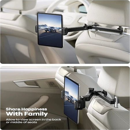 Car Tablet Holder Headrest Tablet Mount Headrest Stand Cradle Compatible With Devices For Cell Phones And Tablets