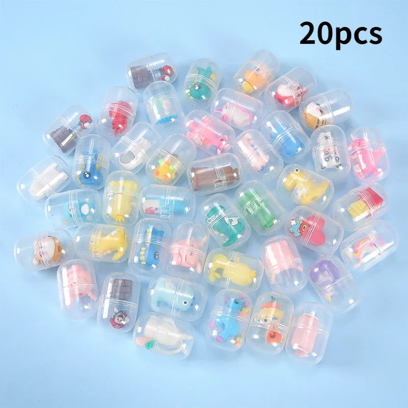 Cartoon Capsule Gacha Ball Animal Surprise Small Gift Wedding Birthday Party Holiday Gift Guest Kindergarten Small Gift Game Toy 20pcs