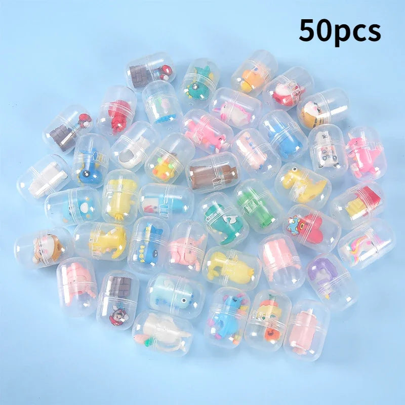 Cartoon Capsule Gacha Ball Animal Surprise Small Gift Wedding Birthday Party Holiday Gift Guest Kindergarten Small Gift Game Toy 50pcs
