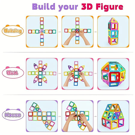 Magnetic Building Blocks DIY Designer Educational Toy Set