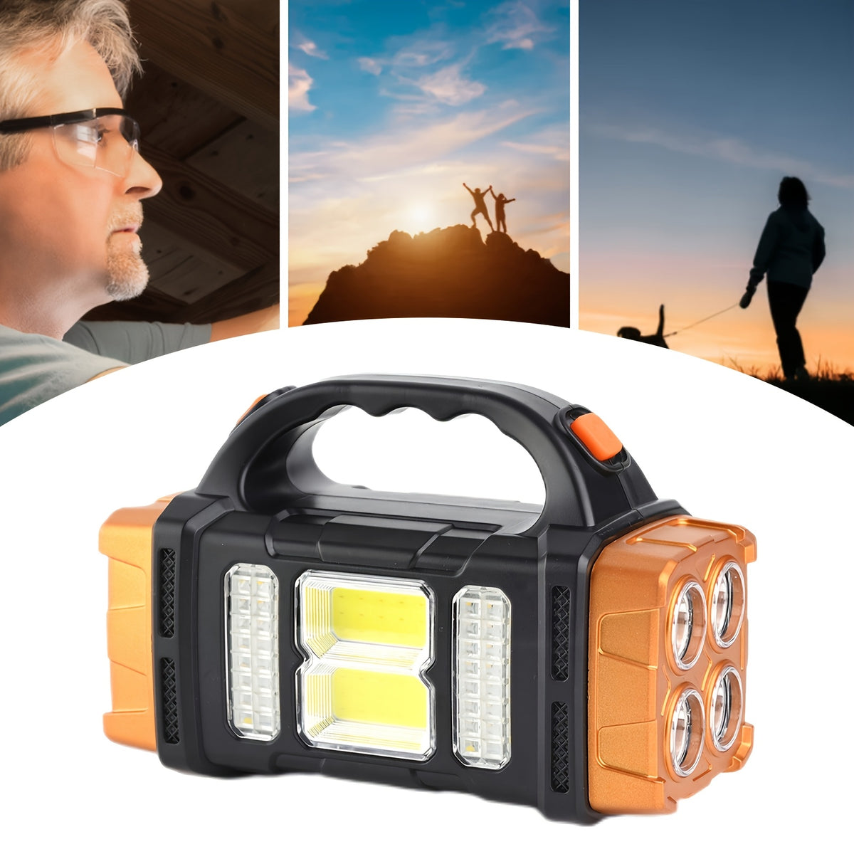 LiHang Rechargeable LED Searchlight - Portable 4-Mode Spotlight for Outdoor Adventures
