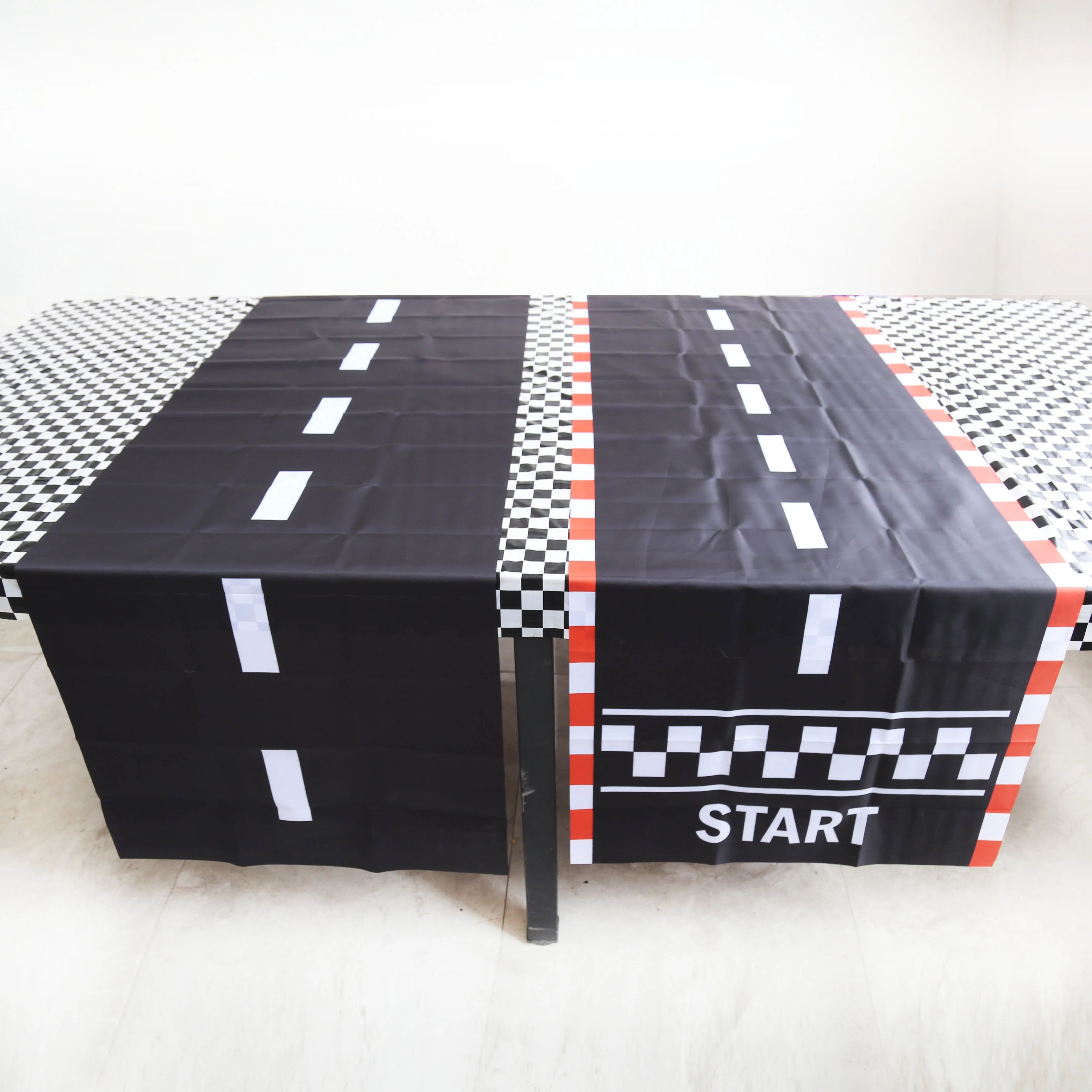 Checkered Race Car Party Tablecloth - Racing Birthday Party Decor