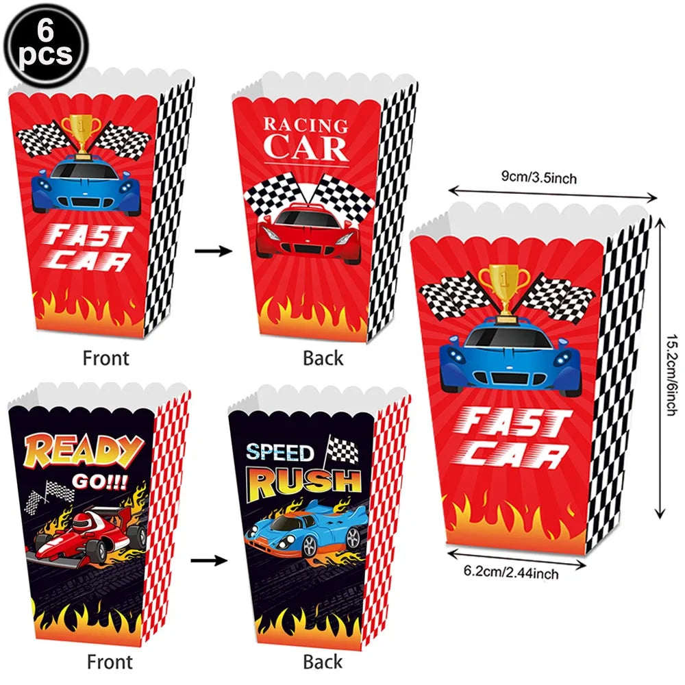 Checkered Race Car Party Tablecloth - Racing Birthday Party Decor Pink / As show