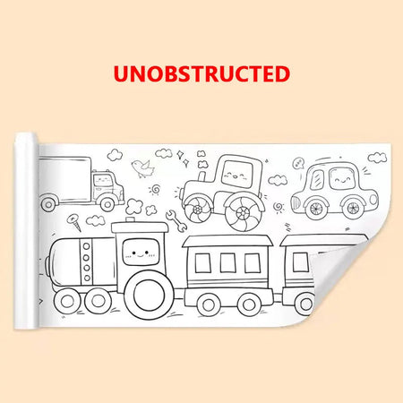Children Drawing Roll DIY Sticky Color Filling Paper Coloring Paper Roll For Kids DIY Painting Drawing Early Educational Toys unobstructed 30cmx3m