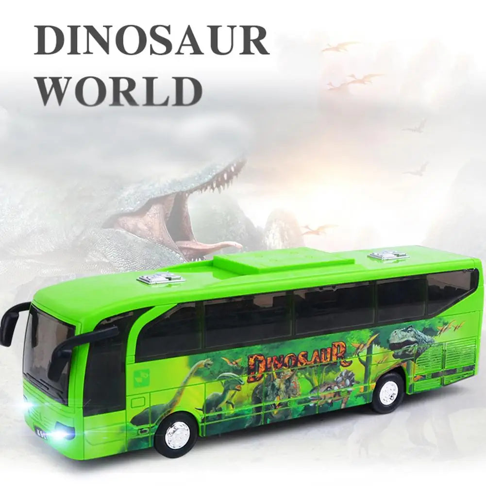 Children's School Bus Toy Model Simulation Inertial Bus Police School Bus Bus Light Car Toys for Boys Toy Gift Model Kids Gifts green