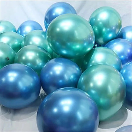 Chrome Metallic Mermaid Latex Balloons Set for Various Occasions