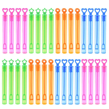 Colorful Bubble Soap Bottle Heart Wand Empty Tube Kids Birthday Party Favors Mix2 / 10pcs