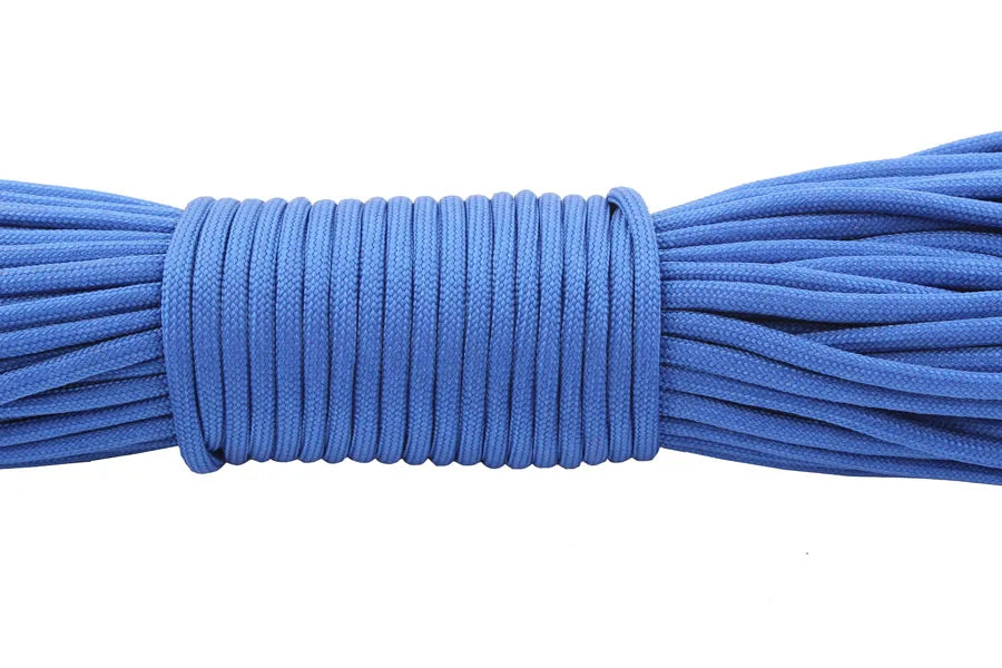 Colourful 550 Paracord 4mm 100ft Rope for Hiking &amp;amp; Camping 1 blue / 25feet