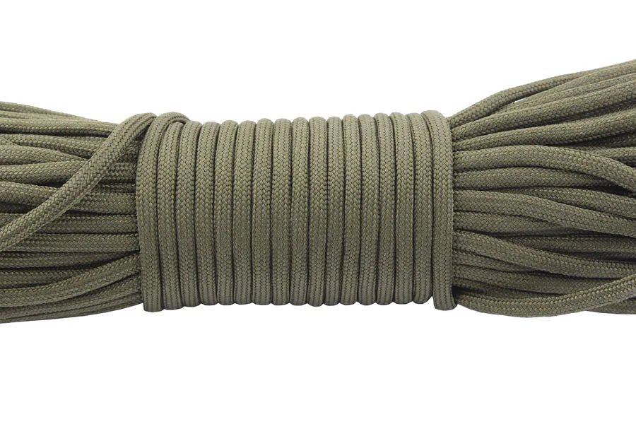 Colourful 550 Paracord 4mm 100ft Rope for Hiking &amp;amp; Camping 10 army green / 25feet