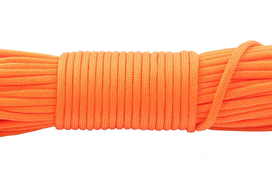Colourful 550 Paracord 4mm 100ft Rope for Hiking &amp;amp; Camping 45 orange / 25feet