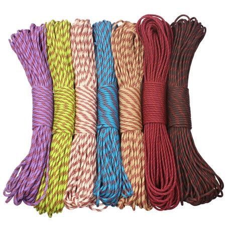 Colourful 550 Paracord 4mm 100ft Rope for Hiking &amp;amp; Camping