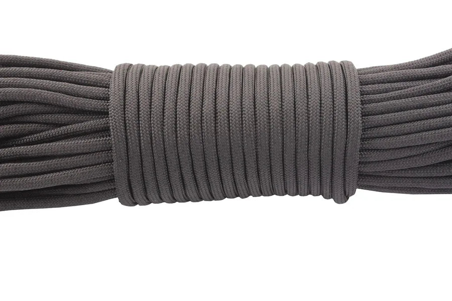 Colourful 550 Paracord 4mm 100ft Rope for Hiking &amp;amp; Camping black / 25feet