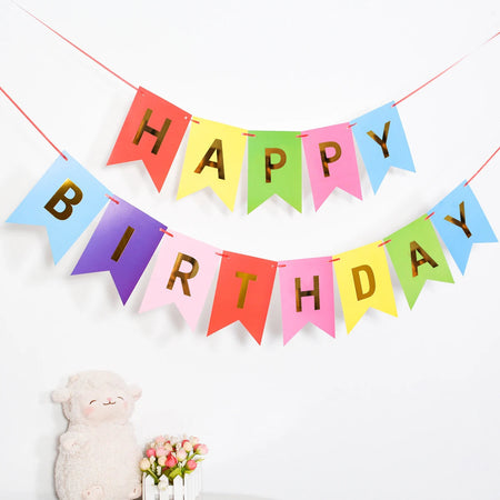 Colourful Happy Birthday Banner Set - 13 Pieces 01