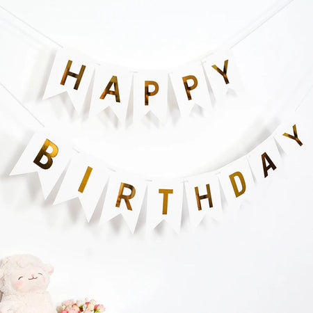 Colourful Happy Birthday Banner Set - 13 Pieces