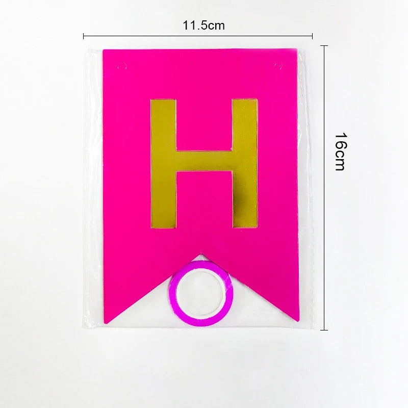 Colourful Happy Birthday Banner Set - 13 Pieces