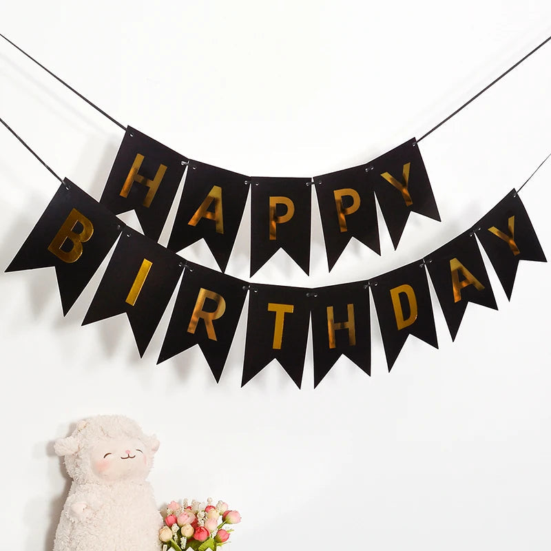 Colourful Happy Birthday Banner Set - 13 Pieces