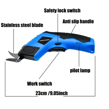 Cordless Electric Scissors Home Electric Trimmer Sewing Scissor USB Cutter Cloth Carpet Charging DIY Leather Cutting Tools