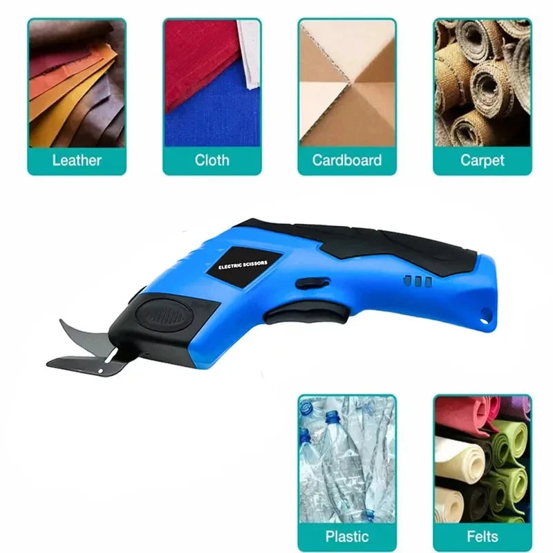 Cordless Electric Scissors Home Electric Trimmer Sewing Scissor USB Cutter Cloth Carpet Charging DIY Leather Cutting Tools