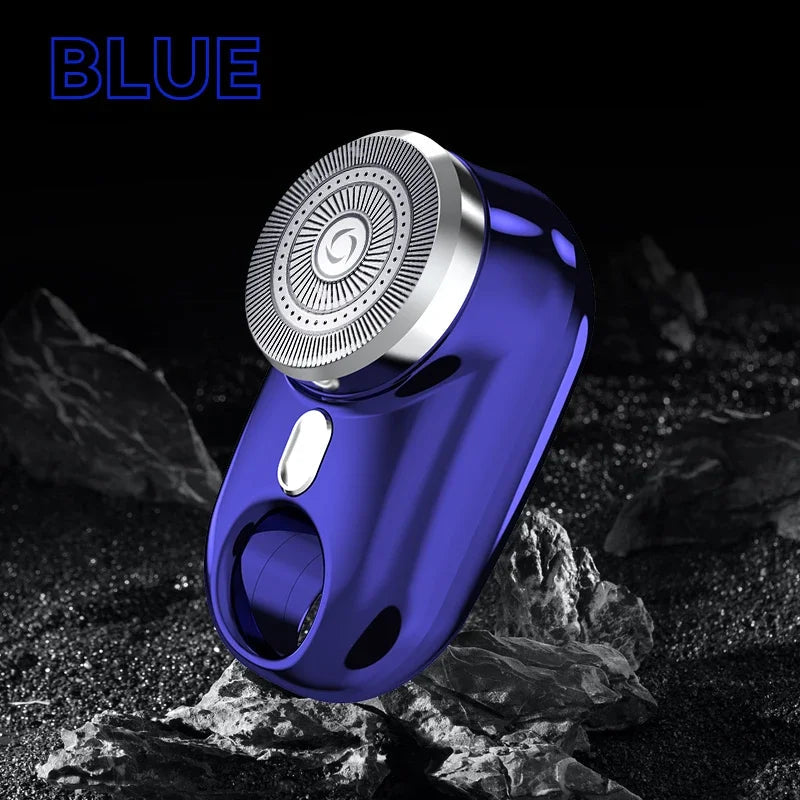 Cosinion Mini Electric Shaver with Atmosphere Lamp and LED Display  Blue