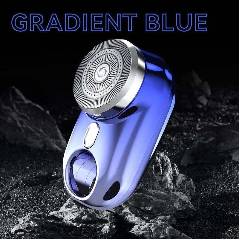 Cosinion Mini Electric Shaver with Atmosphere Lamp and LED Display  Gradient Blue
