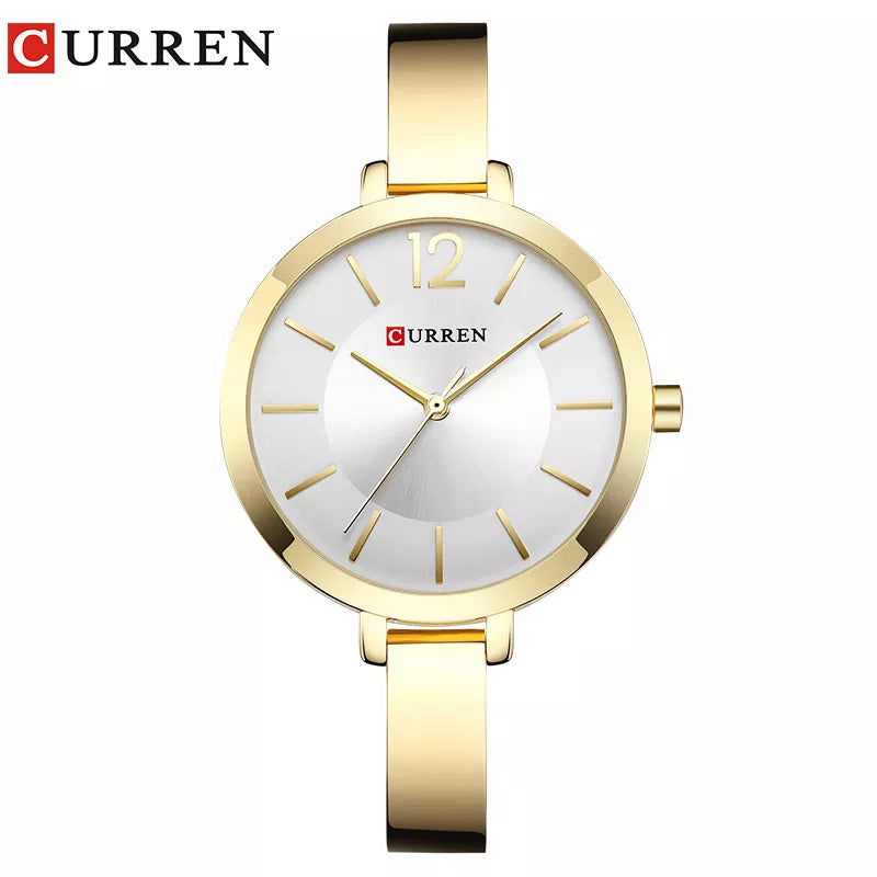 CURREN Silver Watch Women Watches Fashion Ladies Creative Steel Women's Bracelet Waterproof Quartz Watches Female Clock