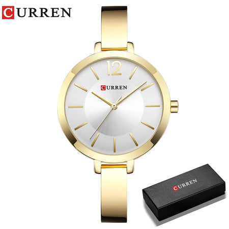 CURREN Silver Watch Women Watches Fashion Ladies Creative Steel Women's Bracelet Waterproof Quartz Watches Female Clock
