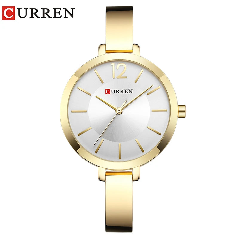 CURREN Silver Watch Women Watches Fashion Ladies Creative Steel Women's Bracelet Waterproof Quartz Watches Female Clock