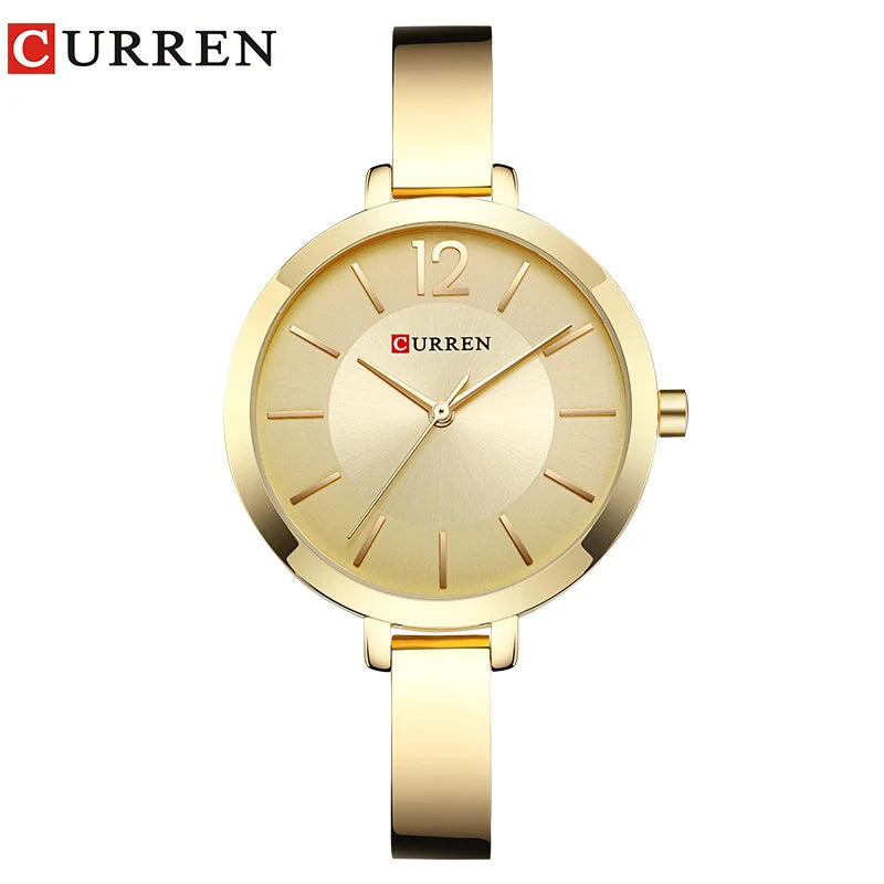 CURREN Silver Watch Women Watches Fashion Ladies Creative Steel Women's Bracelet Waterproof Quartz Watches Female Clock