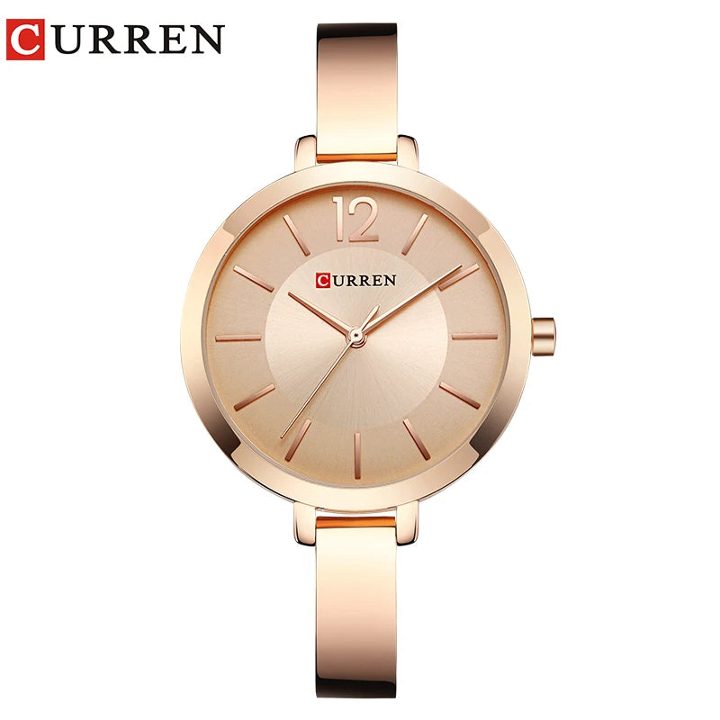 CURREN Silver Watch Women Watches Fashion Ladies Creative Steel Women's Bracelet Waterproof Quartz Watches Female Clock