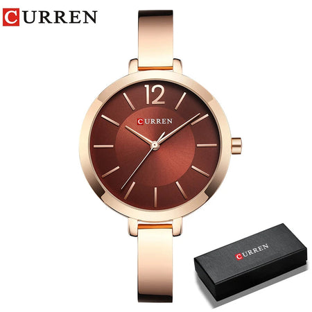 CURREN Silver Watch Women Watches Fashion Ladies Creative Steel Women's Bracelet Waterproof Quartz Watches Female Clock