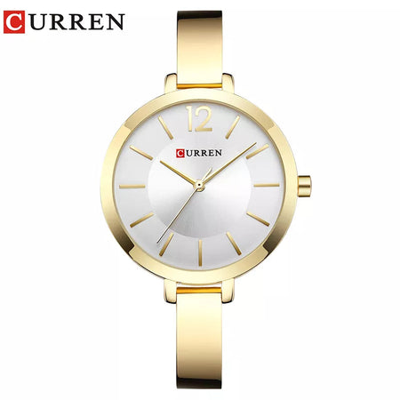 CURREN Silver Watch Women Watches Fashion Ladies Creative Steel Women's Bracelet Waterproof Quartz Watches Female Clock