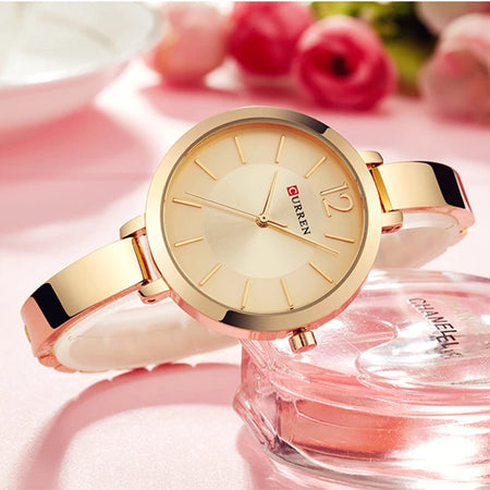 CURREN Silver Watch Women Watches Fashion Ladies Creative Steel Women's Bracelet Waterproof Quartz Watches Female Clock