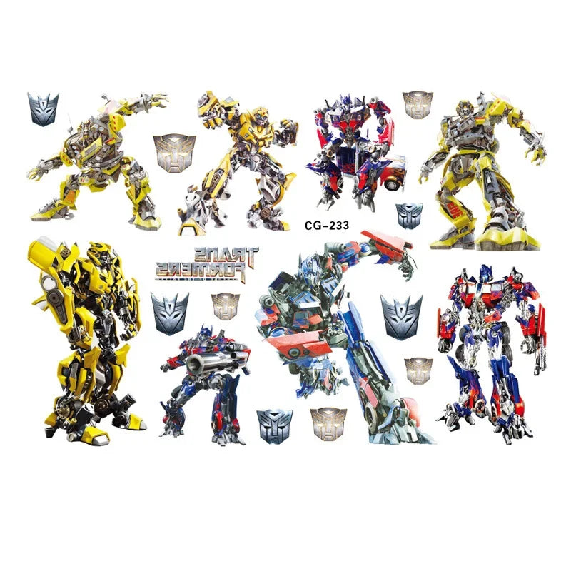 Cute Transformers Tattoo Stickers