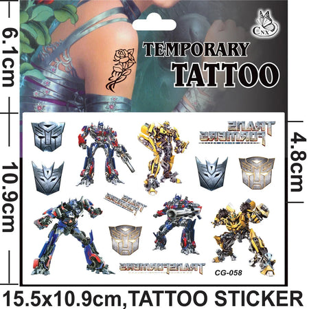 Cute Transformers Tattoo Stickers CG-058