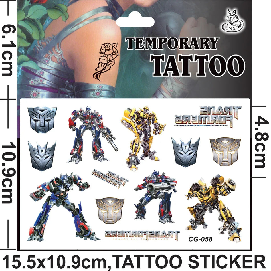 Cute Transformers Tattoo Stickers CG-058