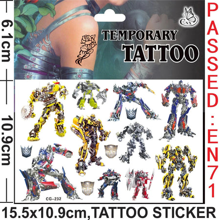 Cute Transformers Tattoo Stickers CG-232