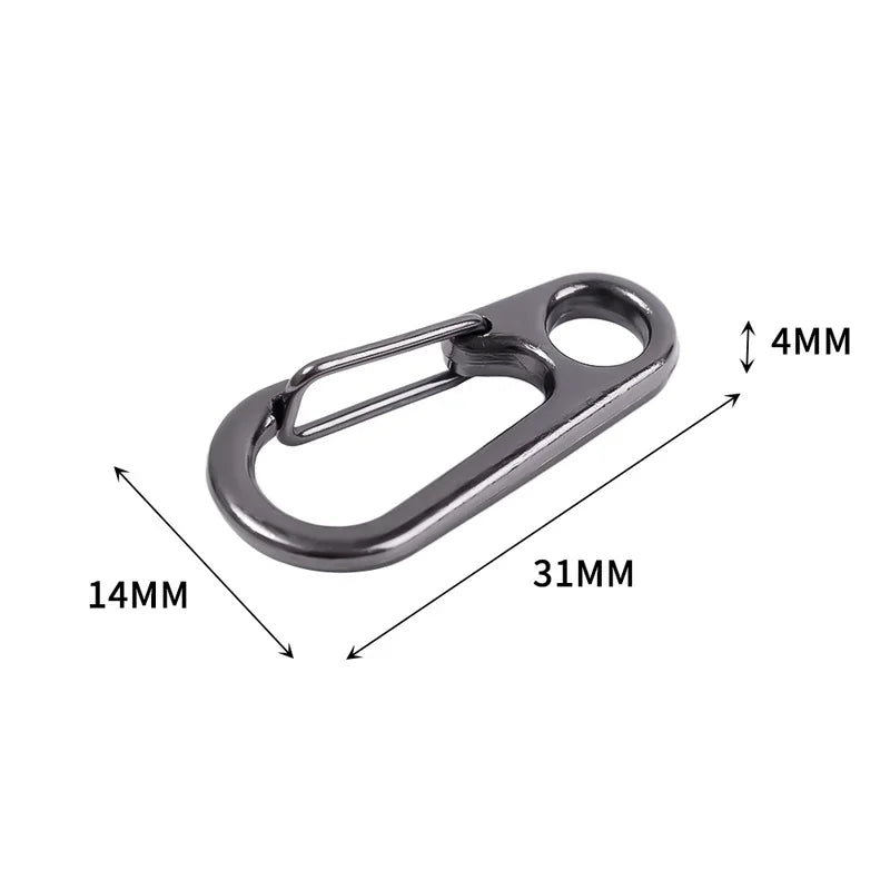 D-Ring Key Chain Carabiner Clips - Set of 10, 20, or 30