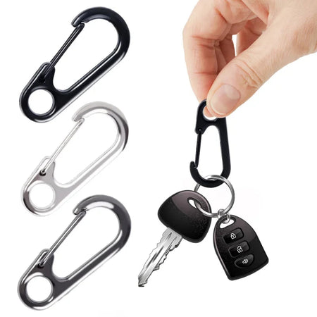 D-Ring Key Chain Carabiner Clips - Set of 10, 20, or 30