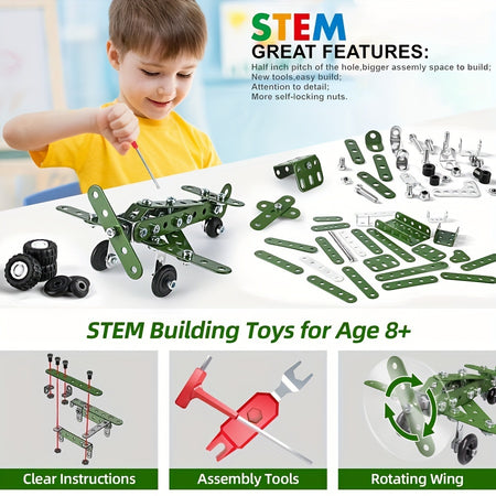 166pcs Military Series STEAM Building Blocks