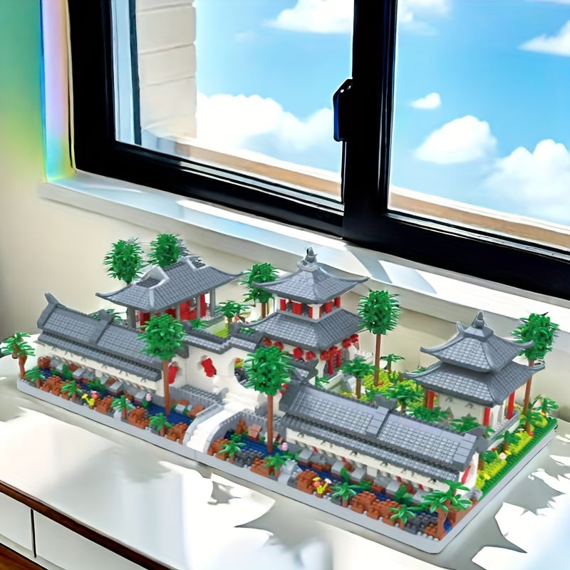World Landmark Building Landscape Puzzle - 3988/4222/3888pcs + Micro Particle Suzhou Garden 12000pcs Model Castle Educational Toy Kit, Ages 6-8