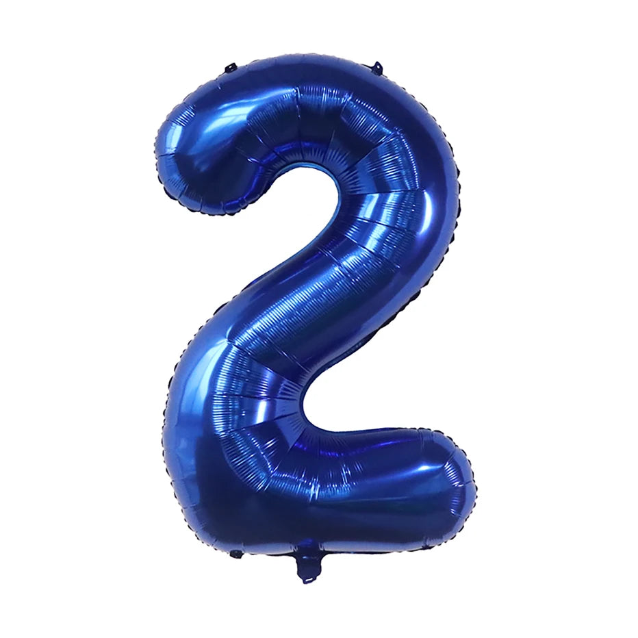 Dark Blue 40-Inch Number Foil Balloon for Children's Parties and Events