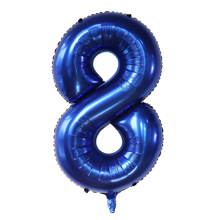 Dark Blue 40-Inch Number Foil Balloon for Children's Parties and Events