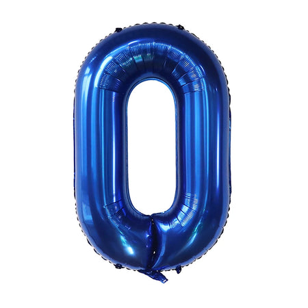 Dark Blue 40-Inch Number Foil Balloon for Children's Parties and Events dark blue 0
