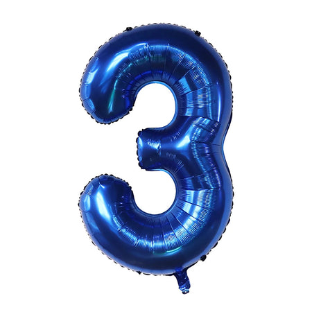 Dark Blue 40-Inch Number Foil Balloon for Children's Parties and Events dark blue 3