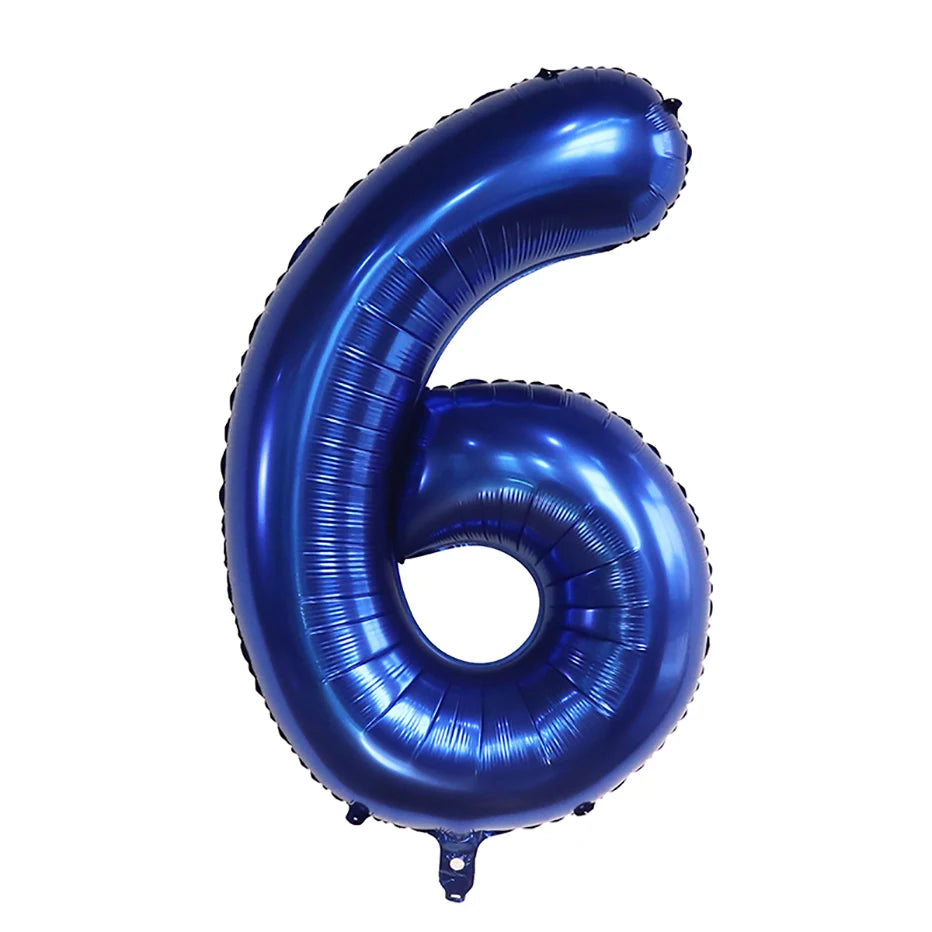 Dark Blue 40-Inch Number Foil Balloon for Children's Parties and Events dark blue 6