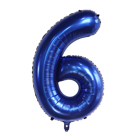 Dark Blue 40-Inch Number Foil Balloon for Children's Parties and Events dark blue 6